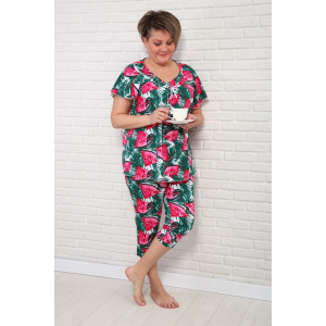 Пижама женская "Марта арбузы" кулирка (р-ры: 50-72)