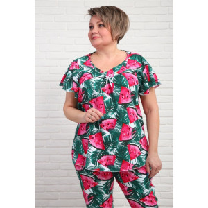 Пижама женская "Марта арбузы" кулирка (р-ры: 50-72)