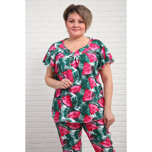 Пижама женская "Марта арбузы" кулирка (р-ры: 50-72)