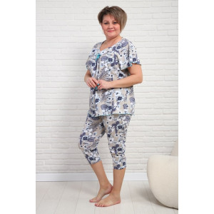 Пижама женская "Марта ЦБ" кулирка (р-ры: 50-72)