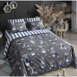 Детское постельное белье поплин П-060Т синий Детское постельное белье поплин П-060Т синий