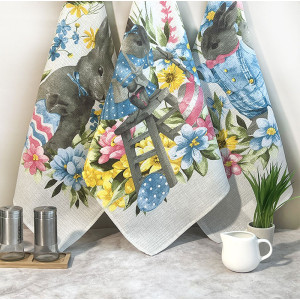 Набор кухонный из 3-х полотенец вафельное полотно ПВ-29242 вид 1 Набор кухонный из 3-х полотенец вафельное полотно ПВ-29242 вид 1