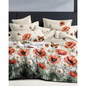 Постельное белье бязь люкс "Маки" Постельное белье бязь люкс "Маки"