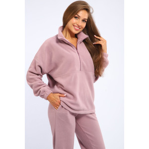 Костюм двойка женский 5338и флис (последний размер) лиловый 48