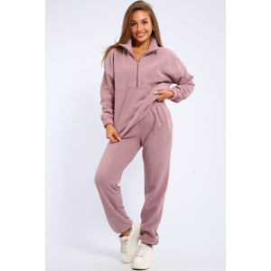 Костюм двойка женский 5338и флис (последний размер) лиловый 48