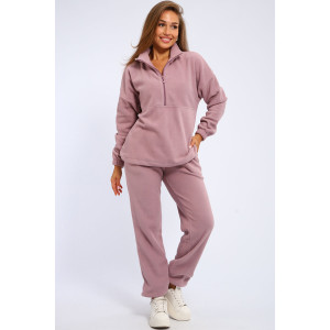 Костюм двойка женский 5338и флис (последний размер) лиловый 48