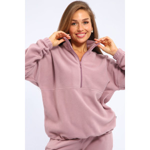 Костюм двойка женский 5338и флис (последний размер) лиловый 48