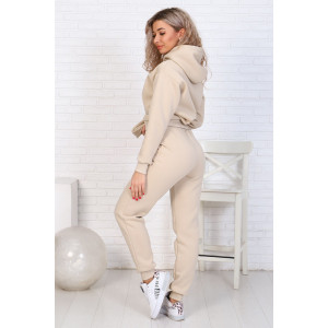 Костюм двойка женский "Гармония" футер 3-х нитка с начесом (последний размер) беж 52,54,56