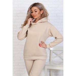 Костюм двойка женский "Гармония" футер 3-х нитка с начесом (последний размер) беж 52,54,56