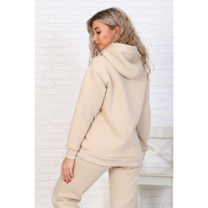 Костюм двойка женский "Гармония" футер 3-х нитка с начесом (последний размер) беж 52,54,56