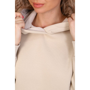 Костюм двойка женский "Гармония" футер 3-х нитка с начесом (последний размер) беж 52,54,56