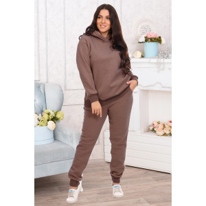 Костюм двойка женский "Гармония" футер 3-х нитка с начесом (последний размер) капучино 46,48,50,56