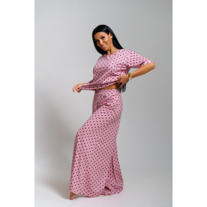 Костюм двойка женский "Моника" кулирка (последний размер) горох 54