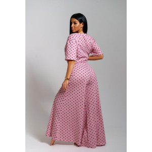 Костюм двойка женский "Моника" кулирка (последний размер) горох 54