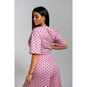 Костюм двойка женский "Моника" кулирка (последний размер) горох 54