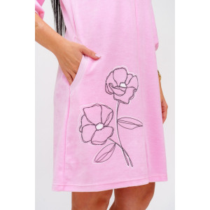 Халат женский "Вдохновение" велюр (последний размер) пудра 46