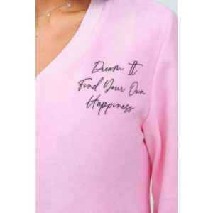 Халат женский "Вдохновение" велюр (последний размер) пудра 46