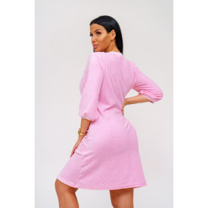 Халат женский "Вдохновение" велюр (последний размер) пудра 46