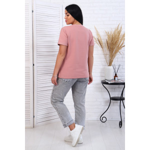 Футболка женская "Джуди" футер 2-х нитка (последний размер) пудра 46 Футболка женская "Джуди" футер 2-х нитка (последний размер) пудра 46