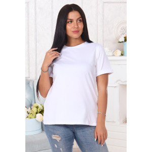Футболка женская "Класс" кулирка с лайкрой (последний размер) белый 44,56 Футболка женская "Класс" кулирка с лайкрой (последний размер) белый 44,56
