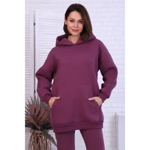 Толстовка женская "Перфект" футер 3-х нитка с начесом (последний размер) слива 42,46,48 Толстовка женская "Перфект" футер 3-х нитка с начесом (последний размер) слива 42,46,48