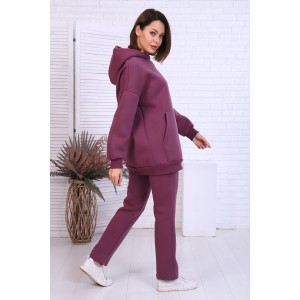 Толстовка женская "Перфект" футер 3-х нитка с начесом (последний размер) слива 42,46,48 Толстовка женская "Перфект" футер 3-х нитка с начесом (последний размер) слива 42,46,48