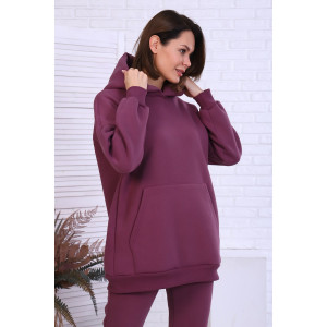 Толстовка женская "Перфект" футер 3-х нитка с начесом (последний размер) слива 42,46,48 Толстовка женская "Перфект" футер 3-х нитка с начесом (последний размер) слива 42,46,48