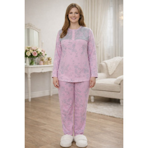 Костюм двойка женский №39064 кулирка (р-ры: 46-60) розовый