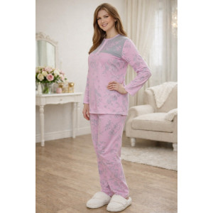 Костюм двойка женский №39064 кулирка (р-ры: 46-60) розовый