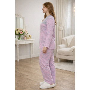 Костюм двойка женский №39064 кулирка (р-ры: 46-60) розовый