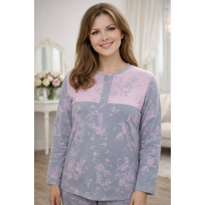 Костюм двойка женский №39064 кулирка (р-ры: 46-60) серый