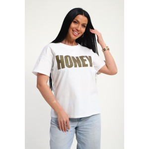 Футболка женская №85665 кулирка (р-ры: 46-56) белый Футболка женская №85665 кулирка (р-ры: 46-56) белый