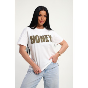 Футболка женская №85665 кулирка (р-ры: 46-56) белый Футболка женская №85665 кулирка (р-ры: 46-56) белый