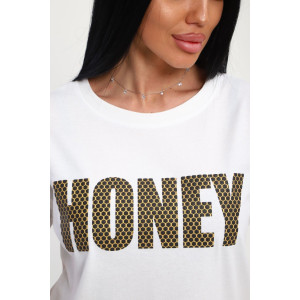 Футболка женская №85665 кулирка (р-ры: 46-56) белый Футболка женская №85665 кулирка (р-ры: 46-56) белый