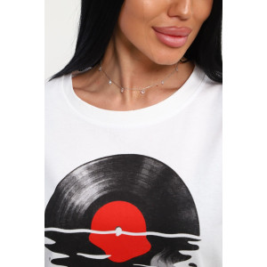 Футболка женская №85664 кулирка (р-ры: 46-56) белый