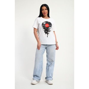 Футболка женская №85664 кулирка (р-ры: 46-56) белый