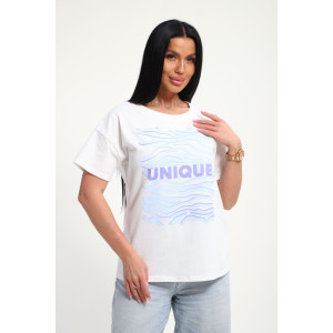 Футболка женская №85663 кулирка (р-ры: 46-56) белый