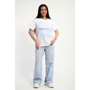 Футболка женская №85663 кулирка (р-ры: 46-56) белый