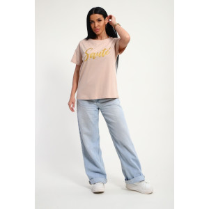 Футболка женская №85662 кулирка (р-ры: 46-56) бежевый