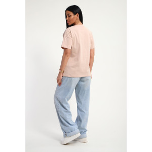 Футболка женская №85662 кулирка (р-ры: 46-56) бежевый