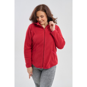 Толстовка женская №75011 флис (р-ры: 46-56) бордовый