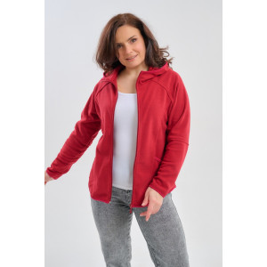 Толстовка женская №75011 флис (р-ры: 46-56) бордовый