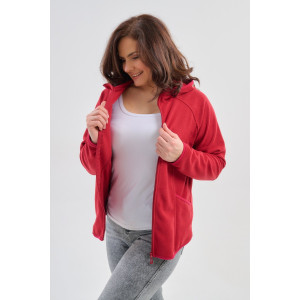 Толстовка женская №75011 флис (р-ры: 46-56) бордовый