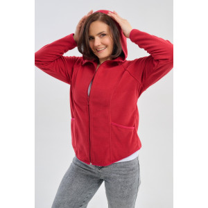 Толстовка женская №75011 флис (р-ры: 46-56) бордовый