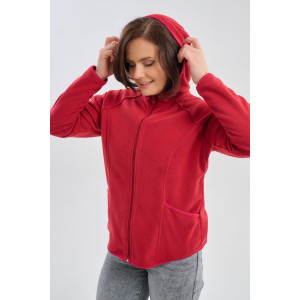 Толстовка женская №75011 флис (р-ры: 46-56) бордовый