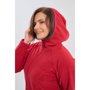 Толстовка женская №75011 флис (р-ры: 46-56) бордовый