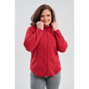 Толстовка женская №75011 флис (р-ры: 46-56) бордовый
