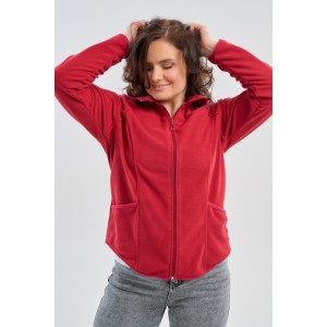 Толстовка женская №75011 флис (р-ры: 46-56) бордовый