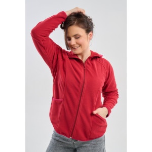 Толстовка женская №75011 флис (р-ры: 46-56) бордовый