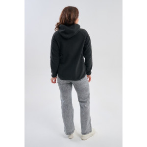 Толстовка женская №75011 флис (р-ры: 46-56) черный